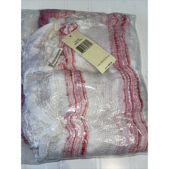 Collection 18 Ice Dainty Open Weave Slub Scarf Sweet Pink Retail $28.00 - Picture 4 of 7